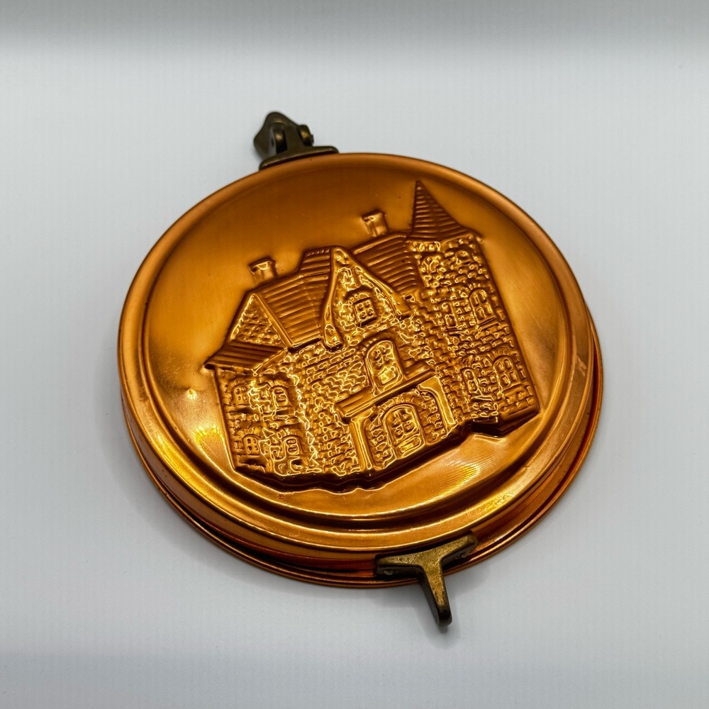 Vintage Copper & Brass Victorian House Wall Hanging Hidden Key Holder